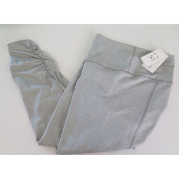 Nike Yoga CU8607 073 Women's Plus Sz 2X Gray Ruched Calf Yoga 7/8 Tights - Picture 6 of 7